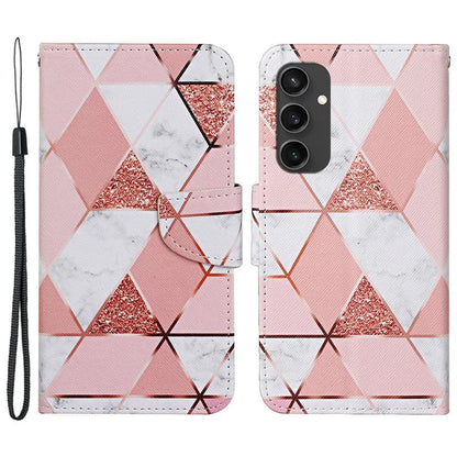 For Samsung Galaxy S24 FE Case Pattern Printing Protective Leather Folio Phone Cover