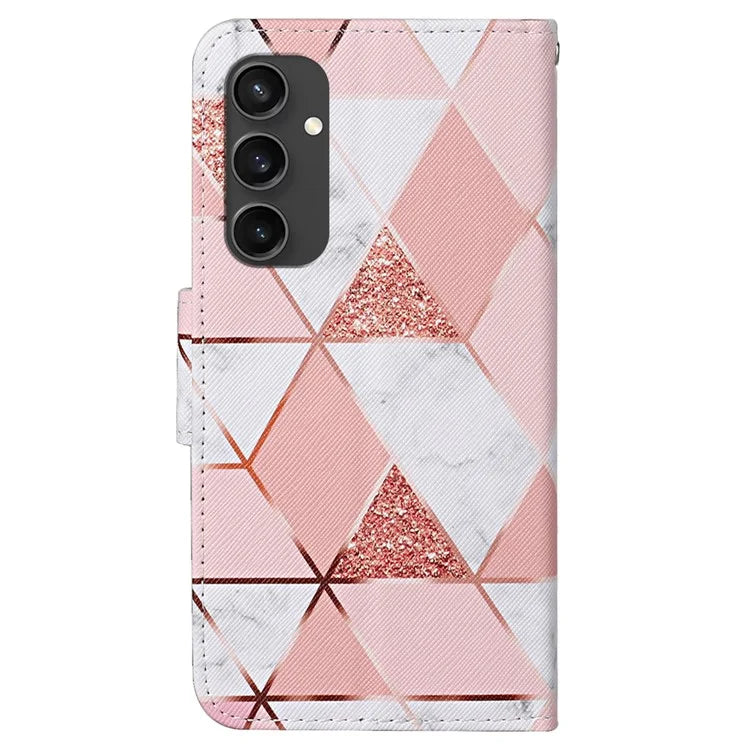 For Samsung Galaxy S24 FE Case Pattern Printing Protective Leather Folio Phone Cover