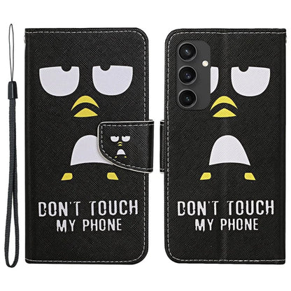 For Samsung Galaxy S24 FE Case Pattern Printing Protective Leather Folio Phone Cover