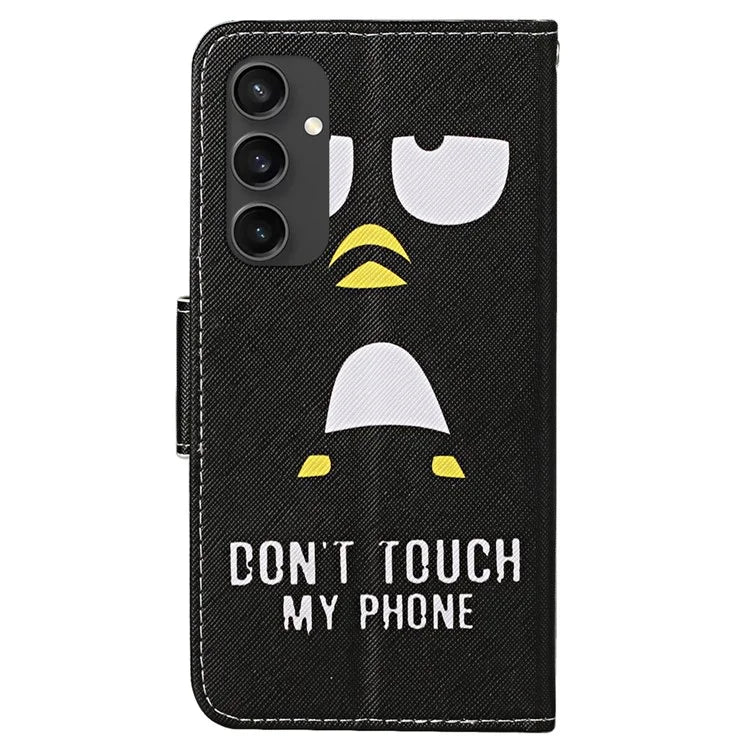 For Samsung Galaxy S24 FE Case Pattern Printing Protective Leather Folio Phone Cover
