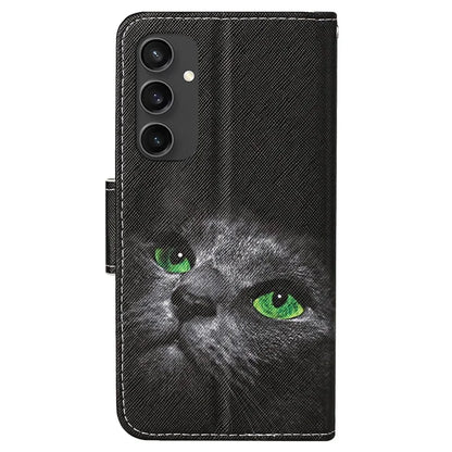 For Samsung Galaxy S24 FE Case Pattern Printing Protective Leather Folio Phone Cover