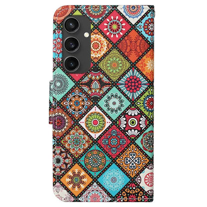 For Samsung Galaxy S24 FE Case Pattern Printing Protective Leather Folio Phone Cover