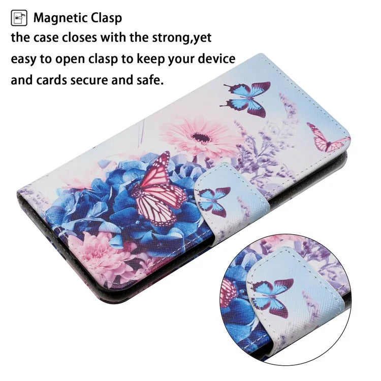 For Samsung Galaxy S24 FE Case Pattern Printing Protective Leather Folio Phone Cover