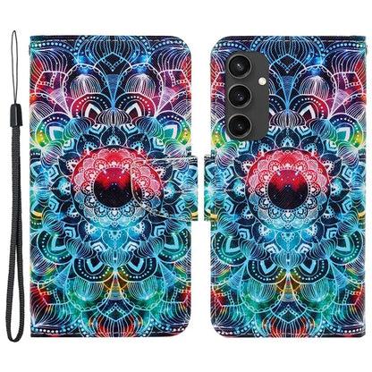 For Samsung Galaxy S24 FE Case Pattern Printing Protective Leather Folio Phone Cover