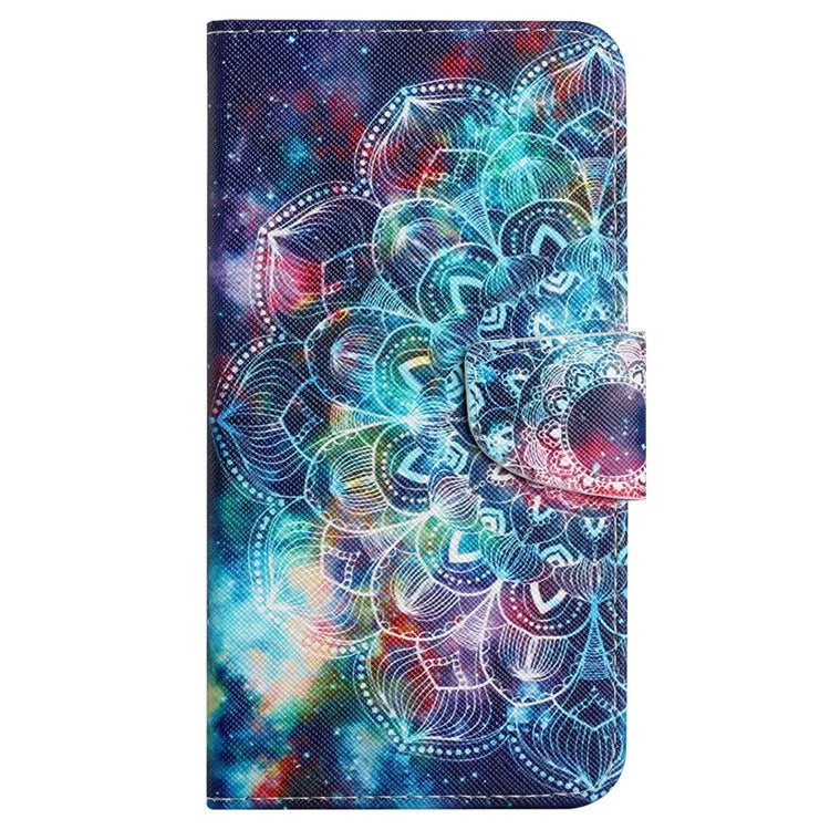 For Samsung Galaxy S24 FE Case Pattern Printing Protective Leather Folio Phone Cover
