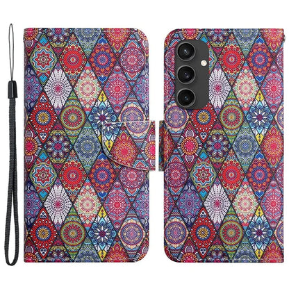 For Samsung Galaxy S24 FE Case Pattern Printing Protective Leather Folio Phone Cover