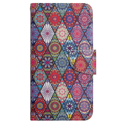 For Samsung Galaxy S24 FE Case Pattern Printing Protective Leather Folio Phone Cover