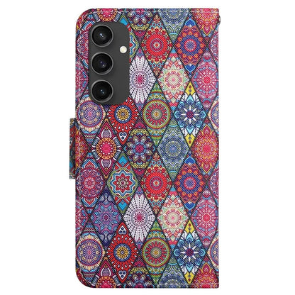For Samsung Galaxy S24 FE Case Pattern Printing Protective Leather Folio Phone Cover