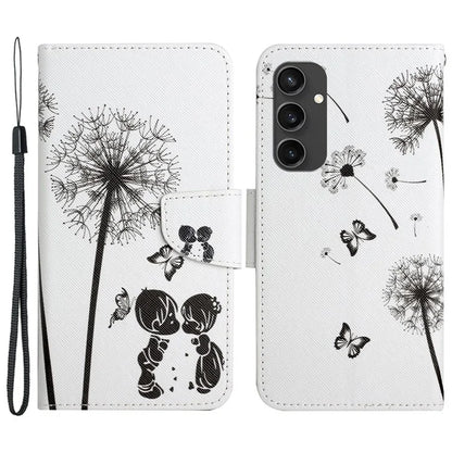 For Samsung Galaxy S24 FE Case Pattern Printing Protective Leather Folio Phone Cover