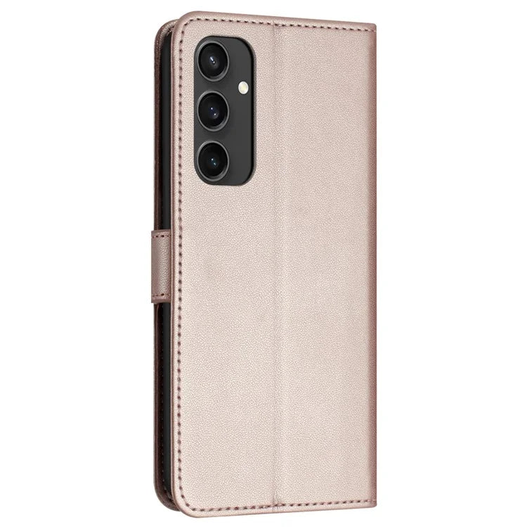 For Samsung Galaxy S24 FE Wallet Phone Case Leather Stand Cover with Strap