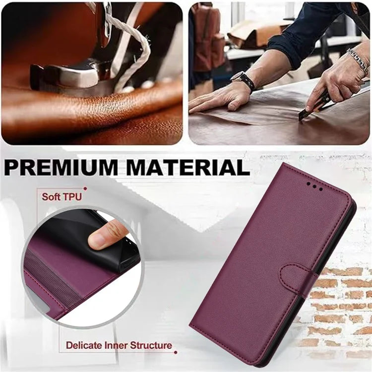 For Samsung Galaxy S24 FE Wallet Phone Case Leather Stand Cover with Strap