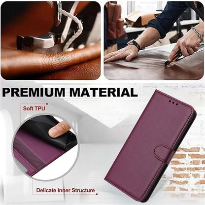 For Samsung Galaxy S24 FE Wallet Phone Case Leather Stand Cover with Strap