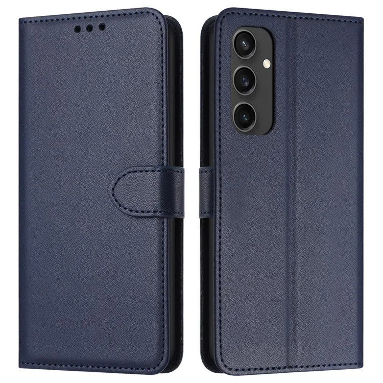 For Samsung Galaxy S24 FE Wallet Phone Case Leather Stand Cover with Strap