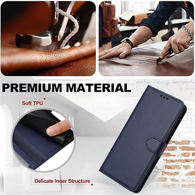 For Samsung Galaxy S24 FE Wallet Phone Case Leather Stand Cover with Strap