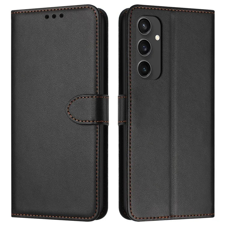 For Samsung Galaxy S24 FE Wallet Phone Case Leather Stand Cover with Strap