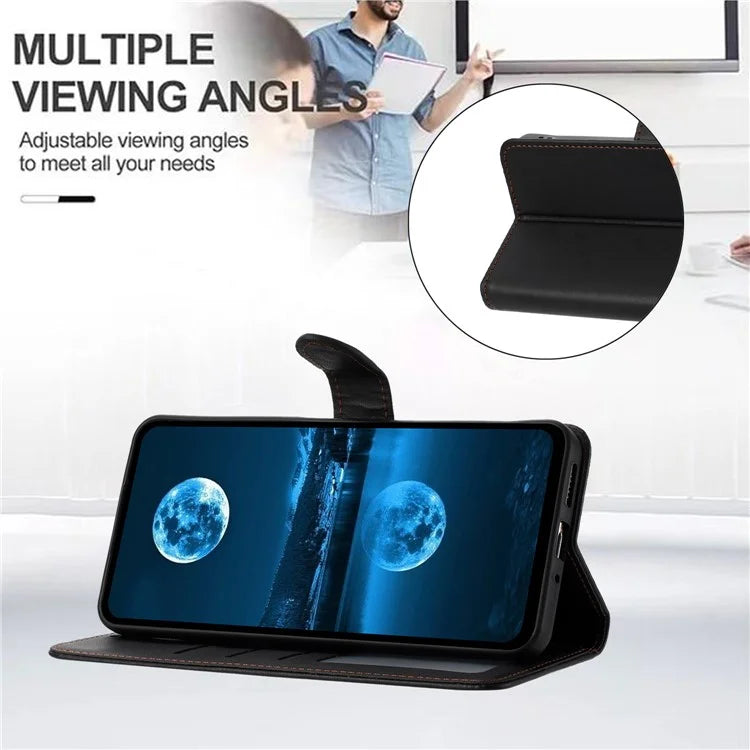 For Samsung Galaxy S24 FE Wallet Phone Case Leather Stand Cover with Strap