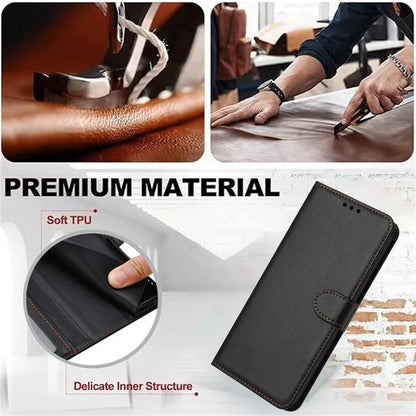 For Samsung Galaxy S24 FE Wallet Phone Case Leather Stand Cover with Strap