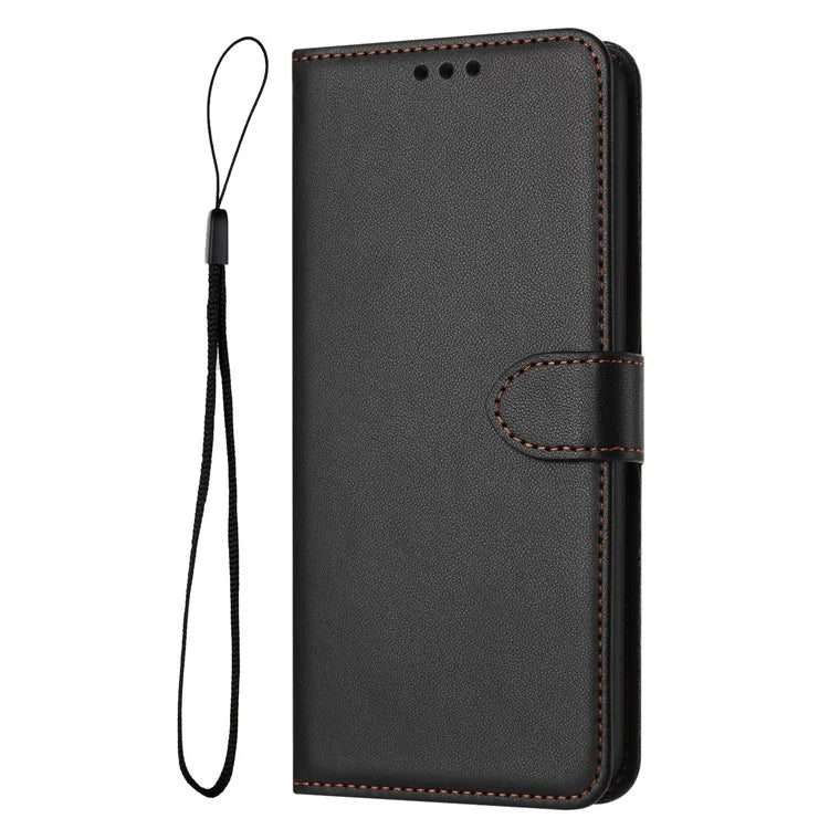 For Samsung Galaxy S24 FE Wallet Phone Case Leather Stand Cover with Strap