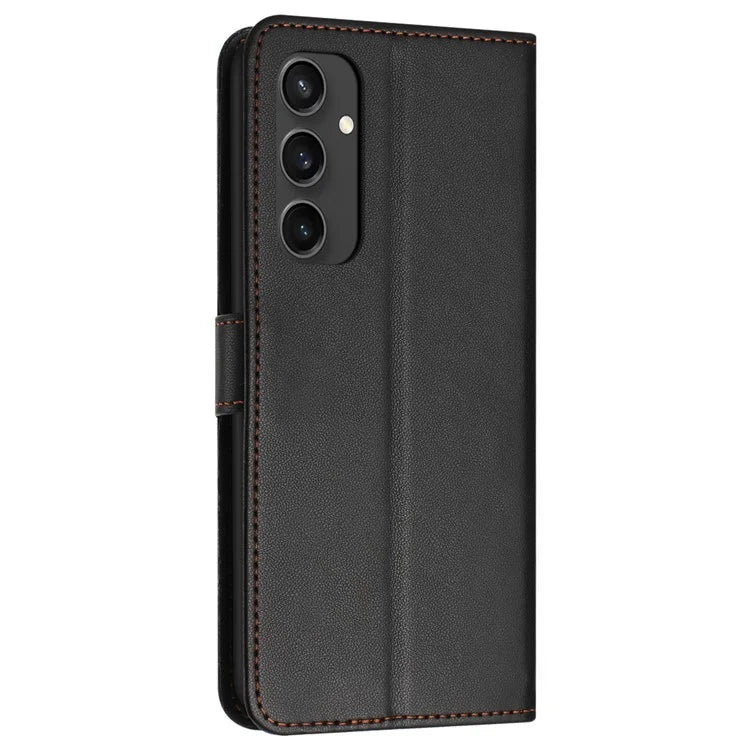 For Samsung Galaxy S24 FE Wallet Phone Case Leather Stand Cover with Strap