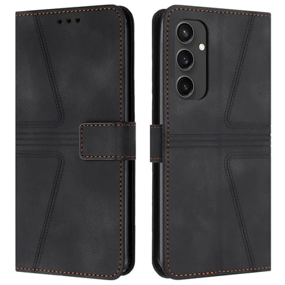 For Samsung Galaxy S24 FE Case Triangle Imprinted Anti-Scratch Phone Wallet Cover