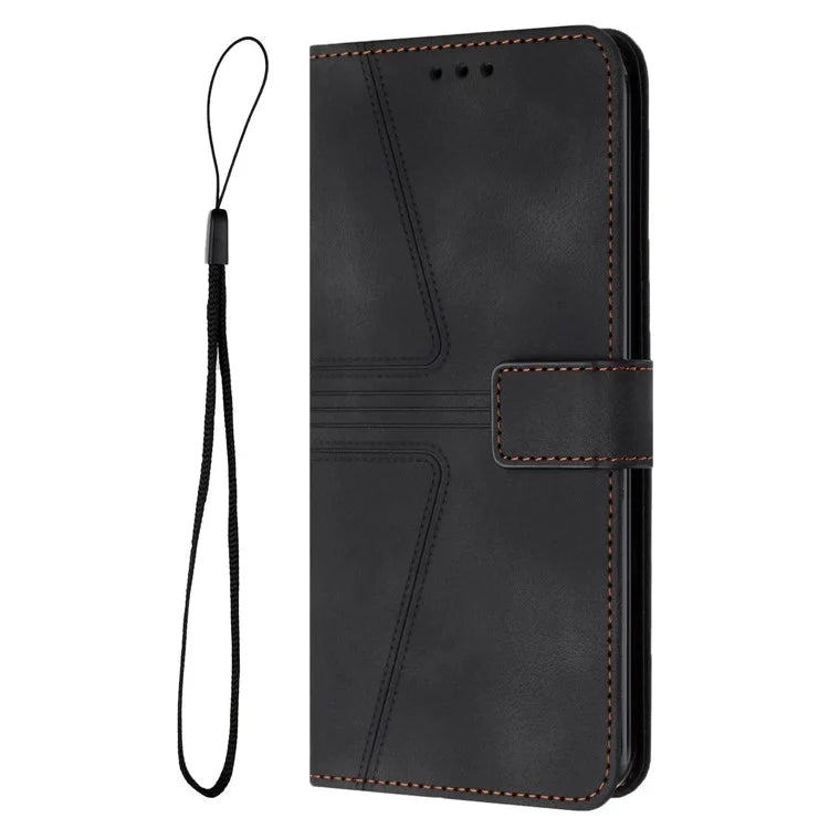 For Samsung Galaxy S24 FE Case Triangle Imprinted Anti-Scratch Phone Wallet Cover