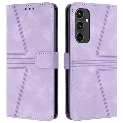 For Samsung Galaxy S24 FE Case Triangle Imprinted Anti-Scratch Phone Wallet Cover