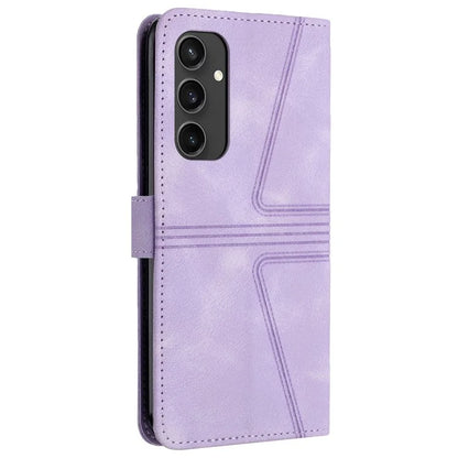 For Samsung Galaxy S24 FE Case Triangle Imprinted Anti-Scratch Phone Wallet Cover