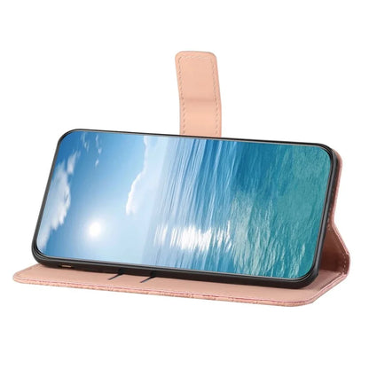 For Samsung Galaxy S24 FE Leather Case Ethnic Style Phone Wallet Cover with Strap