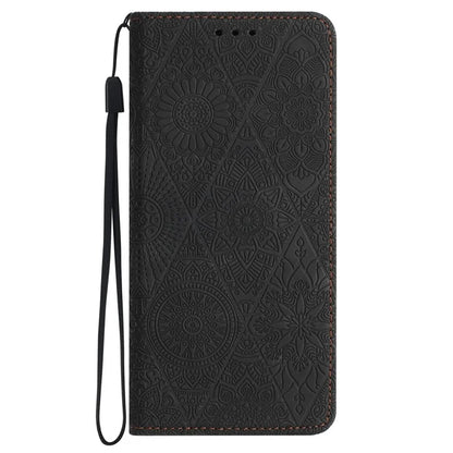 For Samsung Galaxy S24 FE Case Imprinted Flower Wallet Stand Leather Phone Cover