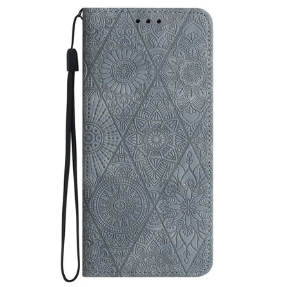 For Samsung Galaxy S24 FE Case Imprinted Flower Wallet Stand Leather Phone Cover