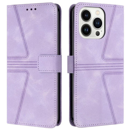 For iPhone 16 Pro Max Case Triangle Imprinted Anti-Scratch Phone Wallet Cover