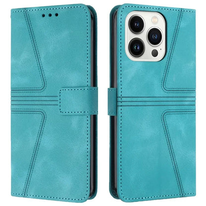 For iPhone 16 Pro Max Case Triangle Imprinted Anti-Scratch Phone Wallet Cover