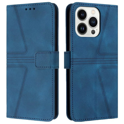 For iPhone 16 Pro Max Case Triangle Imprinted Anti-Scratch Phone Wallet Cover