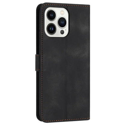 For iPhone 16 Pro Max Leather Case Solid Color Wallet Protective Phone Cover