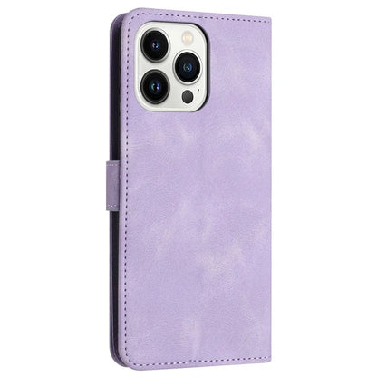 For iPhone 16 Pro Max Leather Case Solid Color Wallet Protective Phone Cover