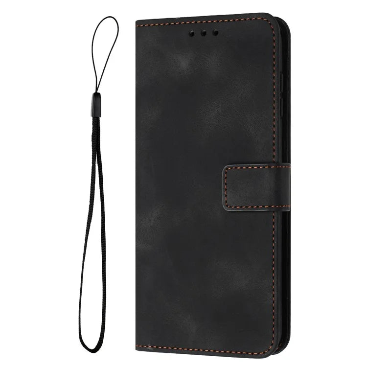 For iPhone 16 Pro Leather Case Solid Color Wallet Protective Phone Cover