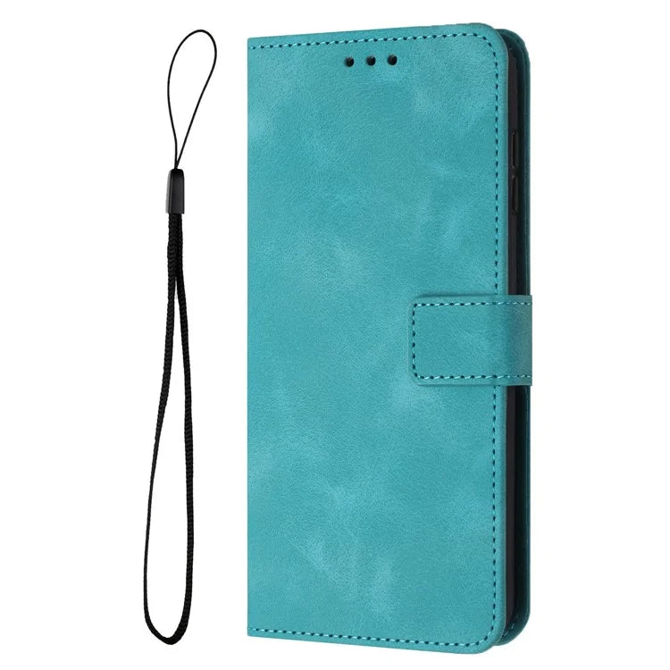 For iPhone 16 Pro Leather Case Solid Color Wallet Protective Phone Cover