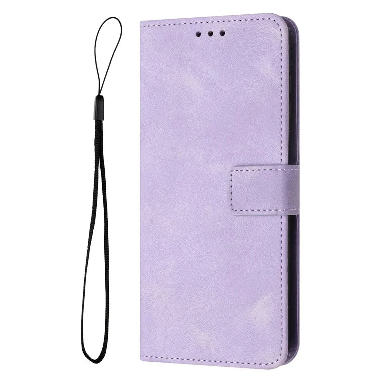For iPhone 16 Plus Leather Case Solid Color Wallet Protective Phone Cover