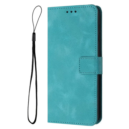 For iPhone 16 Plus Leather Case Solid Color Wallet Protective Phone Cover