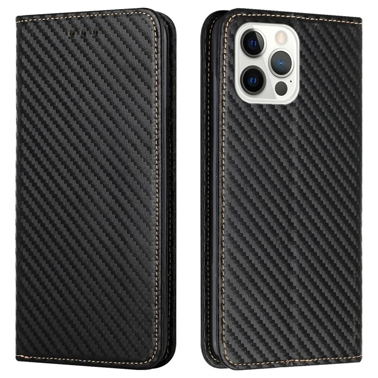 For iPhone 16 Pro Max Case Leather Flip Phone Cover Stand Strong Magnetic Closure