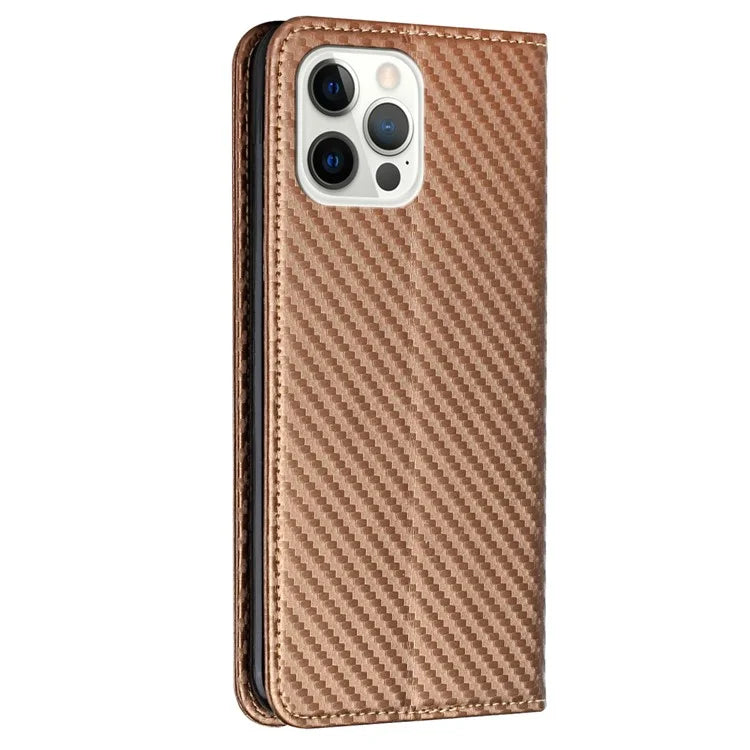 For iPhone 16 Pro Case Leather Flip Phone Cover Stand Strong Magnetic Closure