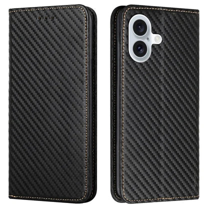 For iPhone 16 Plus Case Leather Flip Phone Cover Stand Strong Magnetic Closure