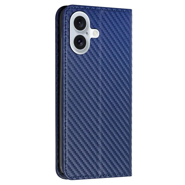 For iPhone 16 Plus Case Leather Flip Phone Cover Stand Strong Magnetic Closure