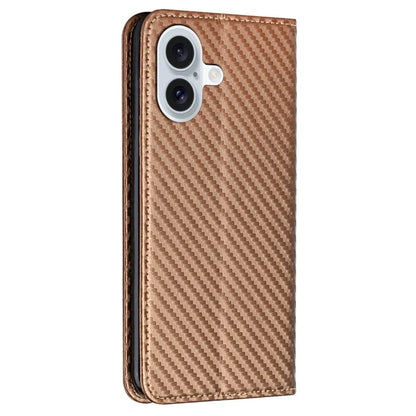 For iPhone 16 Plus Case Leather Flip Phone Cover Stand Strong Magnetic Closure