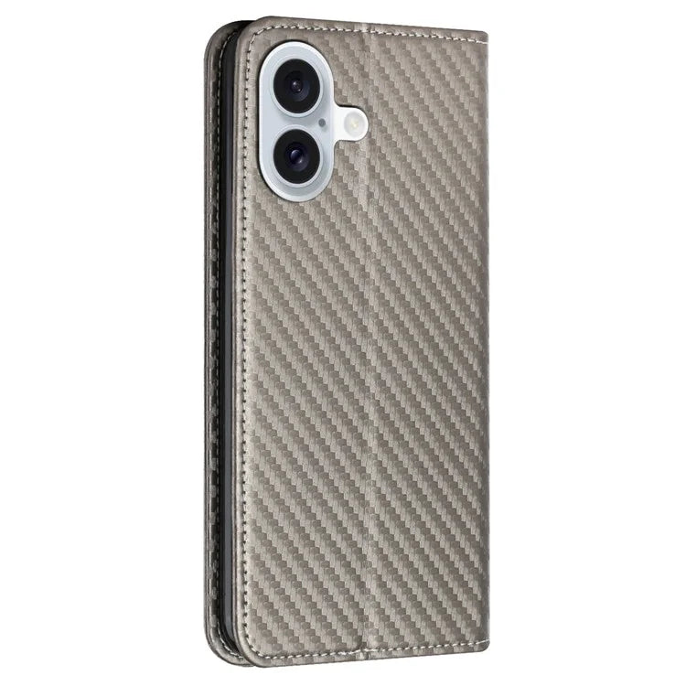 For iPhone 16 Case Leather Flip Phone Cover Stand Strong Magnetic Closure