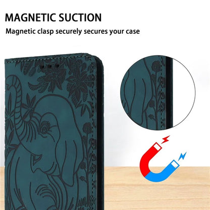 For Samsung Galaxy S24 FE Case PU Leather Wallet Phone Cover Elephant Pattern