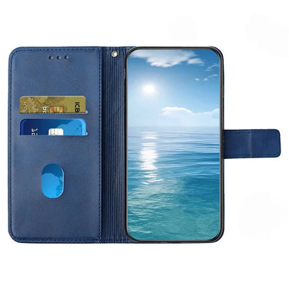 For Samsung Galaxy S24 FE Leather Case Line Pattern Wallet Phone Cover