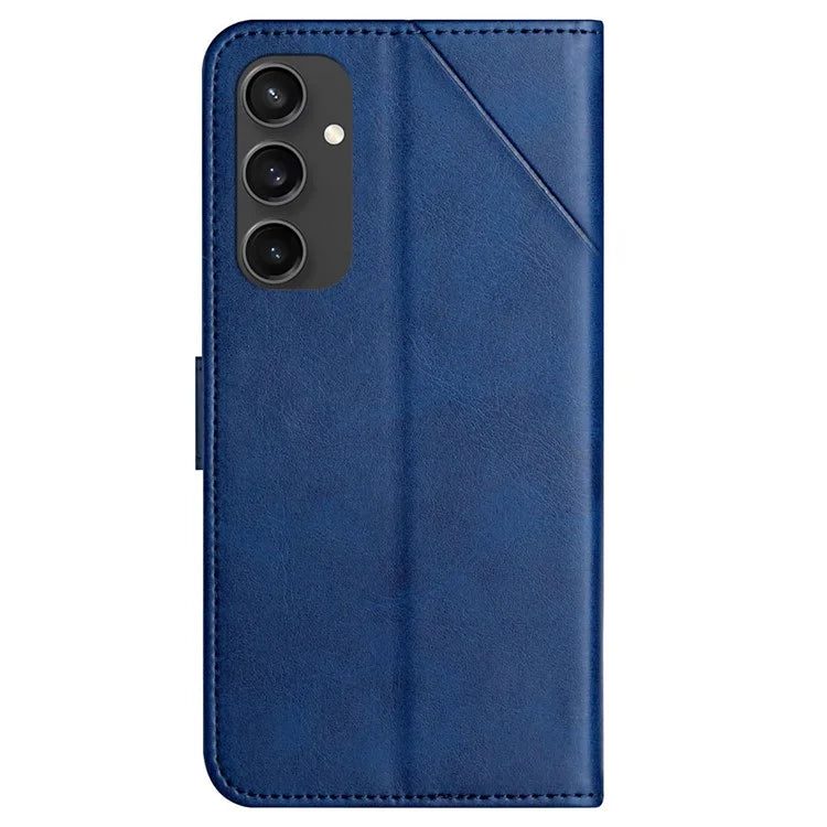 For Samsung Galaxy S24 FE Leather Case Line Pattern Wallet Phone Cover