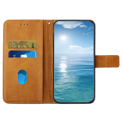 For Samsung Galaxy S24 FE Leather Case Line Pattern Wallet Phone Cover