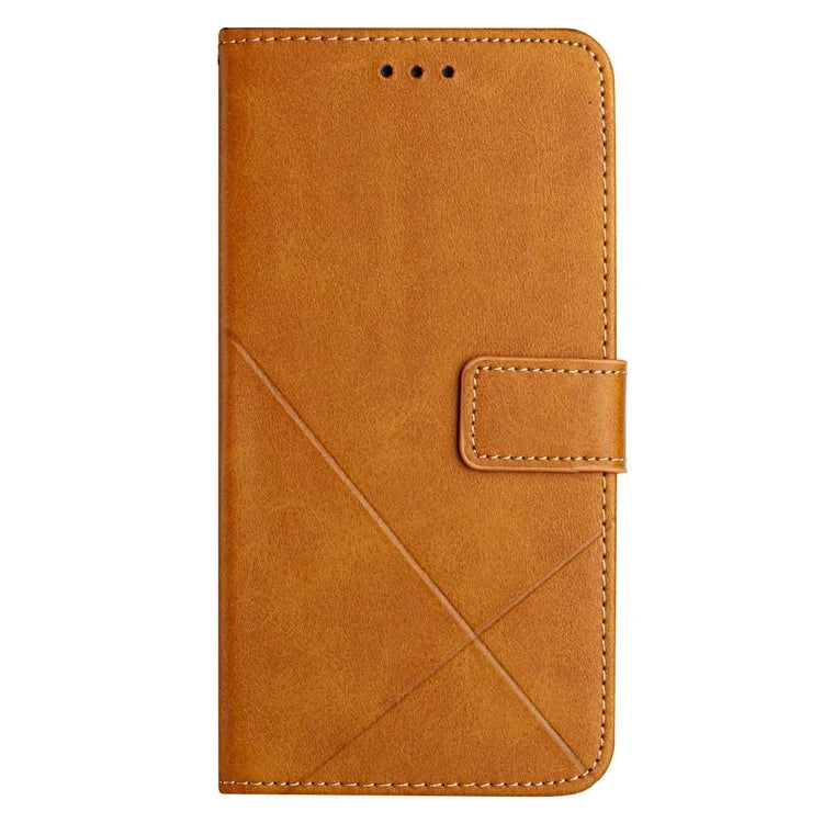 For Samsung Galaxy S24 FE Leather Case Line Pattern Wallet Phone Cover